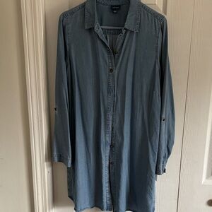 J. Jill Casual Blue Button Down Shirt